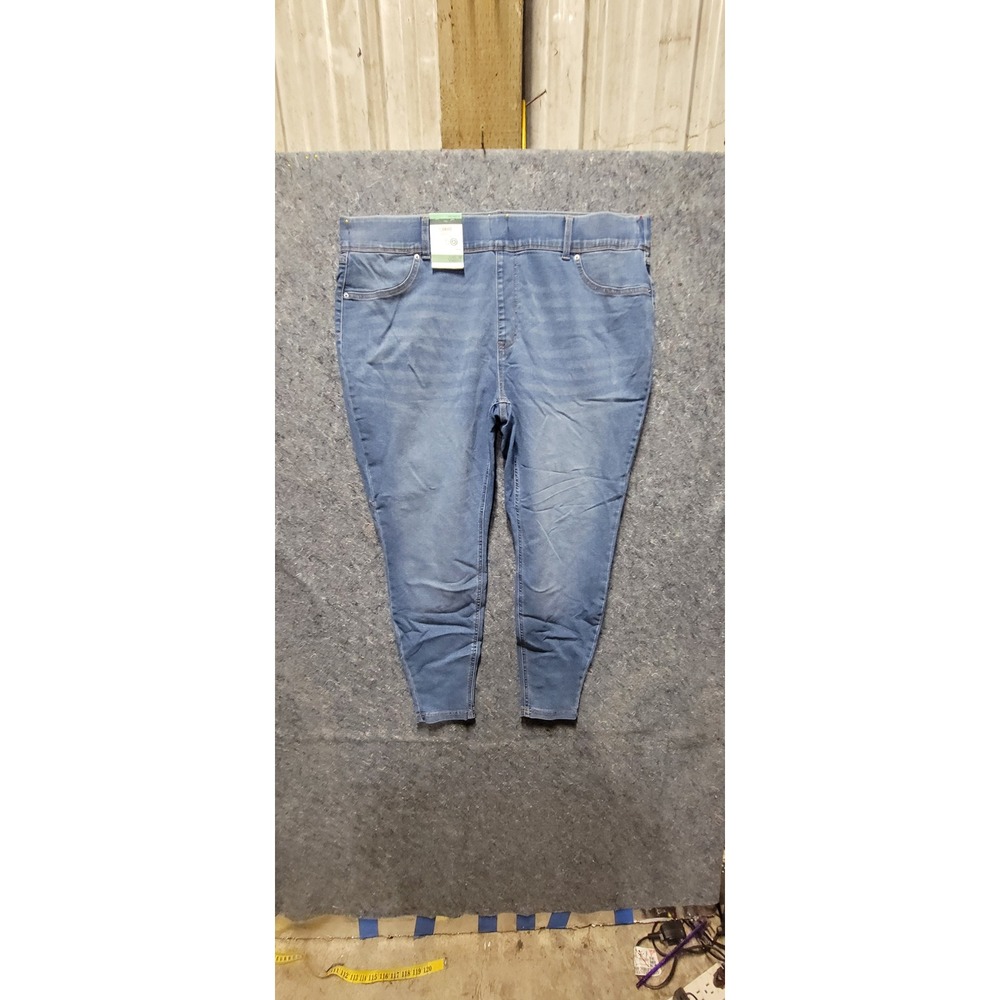 Terra Sky Women's Pull On Jeggings Medium Wash blue Jeans Size 2X NWT